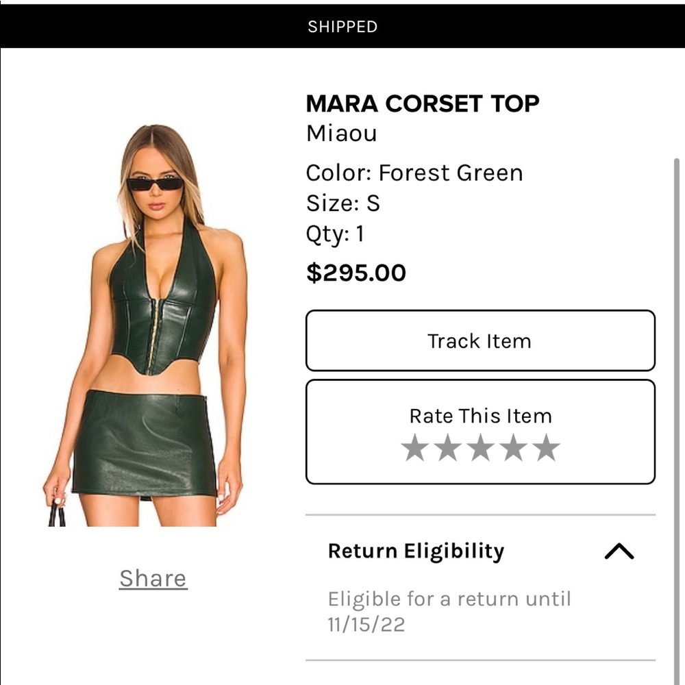 Mara corset top.